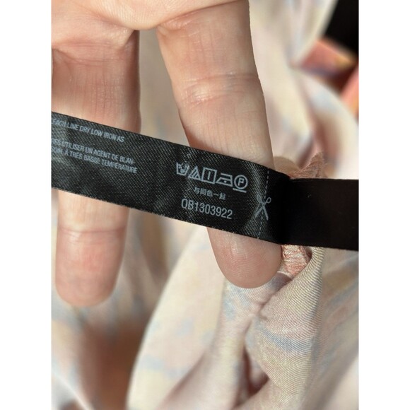 By Anthropologie Jumpsuit Pink Peach Print Size Large Cut Out Sleeveless Pockets - Picture 5 of 13